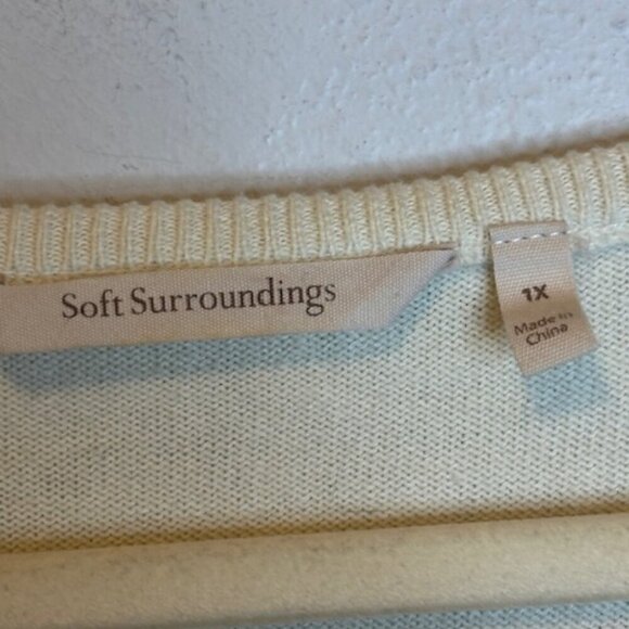 Soft Surroundings Light Beige Button Cardigan - Picture 3 of 4